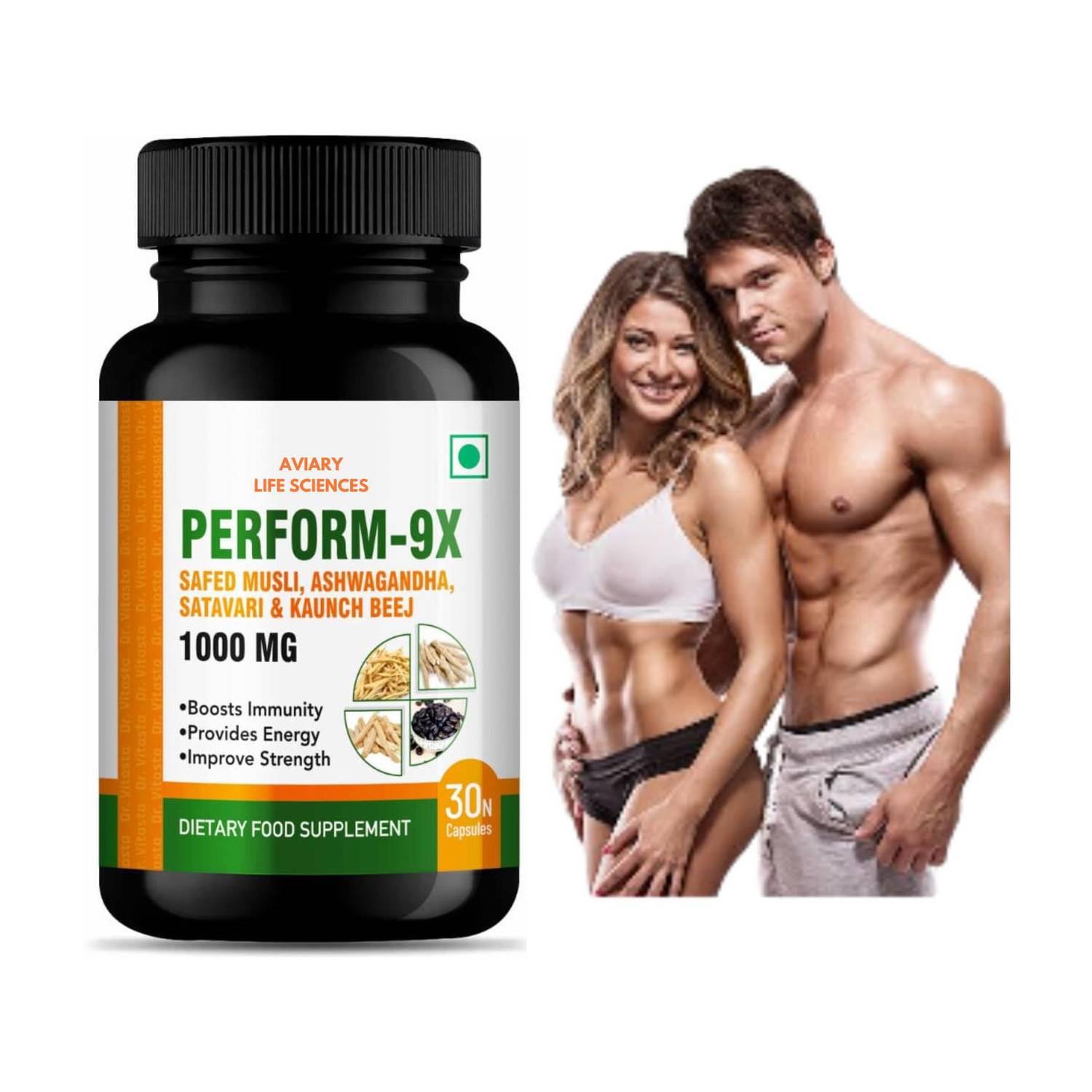 AVIARY LIFE SCIENCES Power-9X,ayurvedic medicine for strength & power