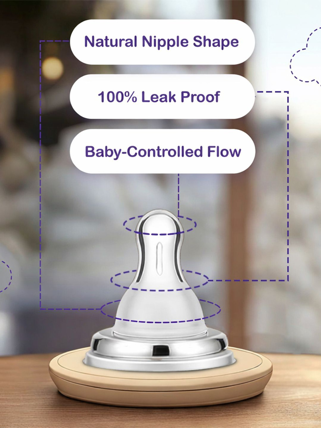 Image of Kidbea Plastic Free Anti-Colic Feeding Bottle - 150 ml
