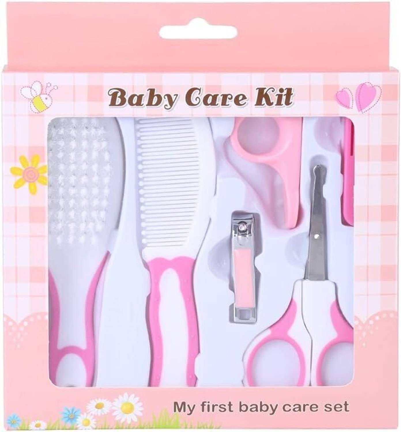 Aabhir Traders BabyGrooming-HealthcareKit-NailClipper,Scissor,HairCombBrush,Cleaner(Packof 6)