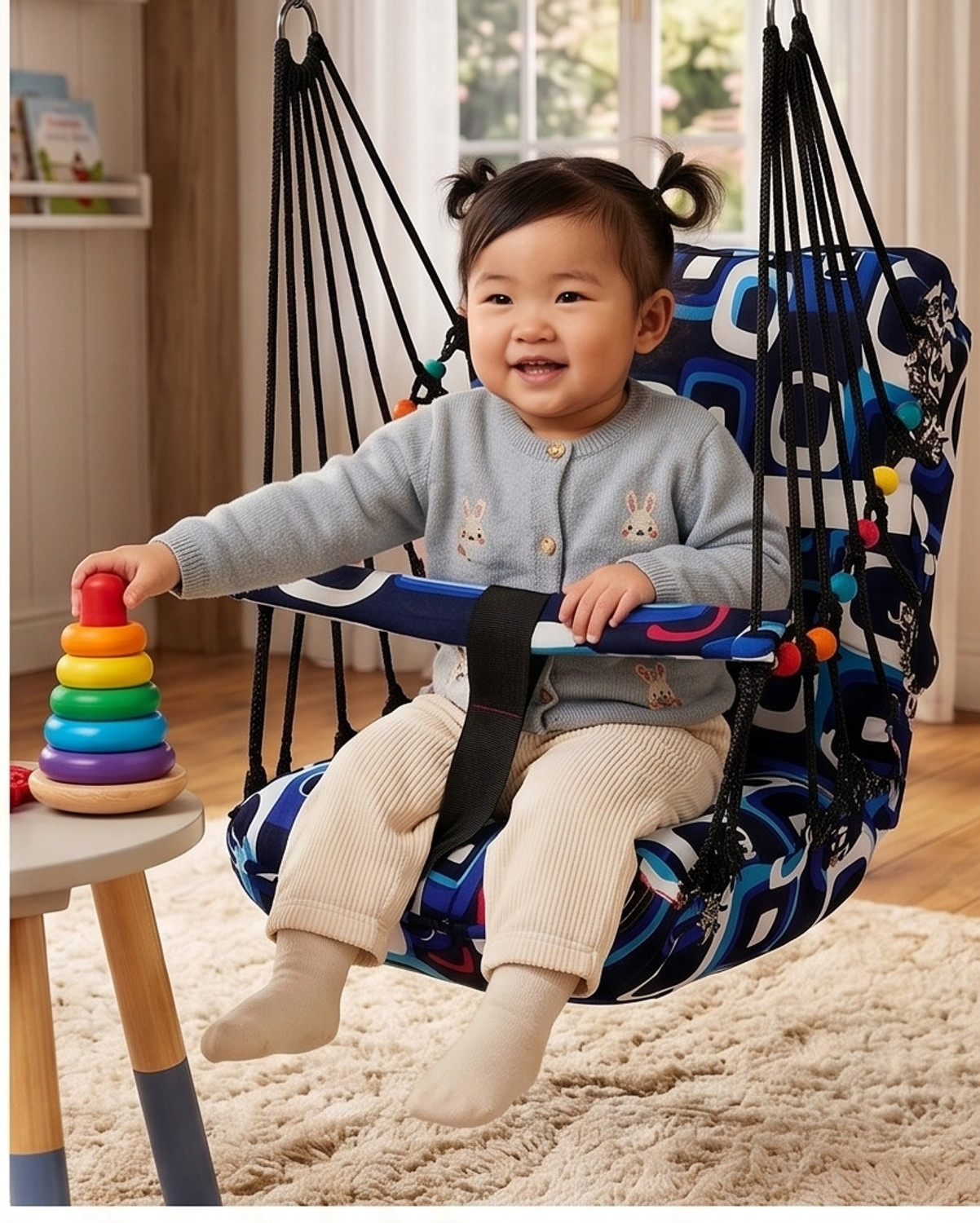 Image of SHOP & WEAR Baby Cotton Swing Chair swing Baby jula Sleeping and Washable 1 to 3 Years swing swing