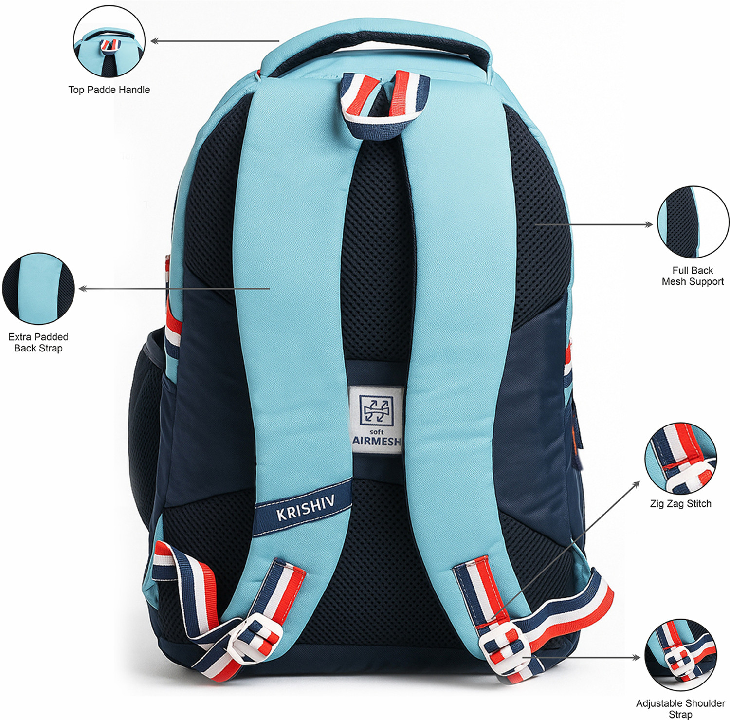 Image of Krishiv Crag Expandable Tech Backpack - Smart, Spacious and Travel-Ready 25 L Laptop Backpack