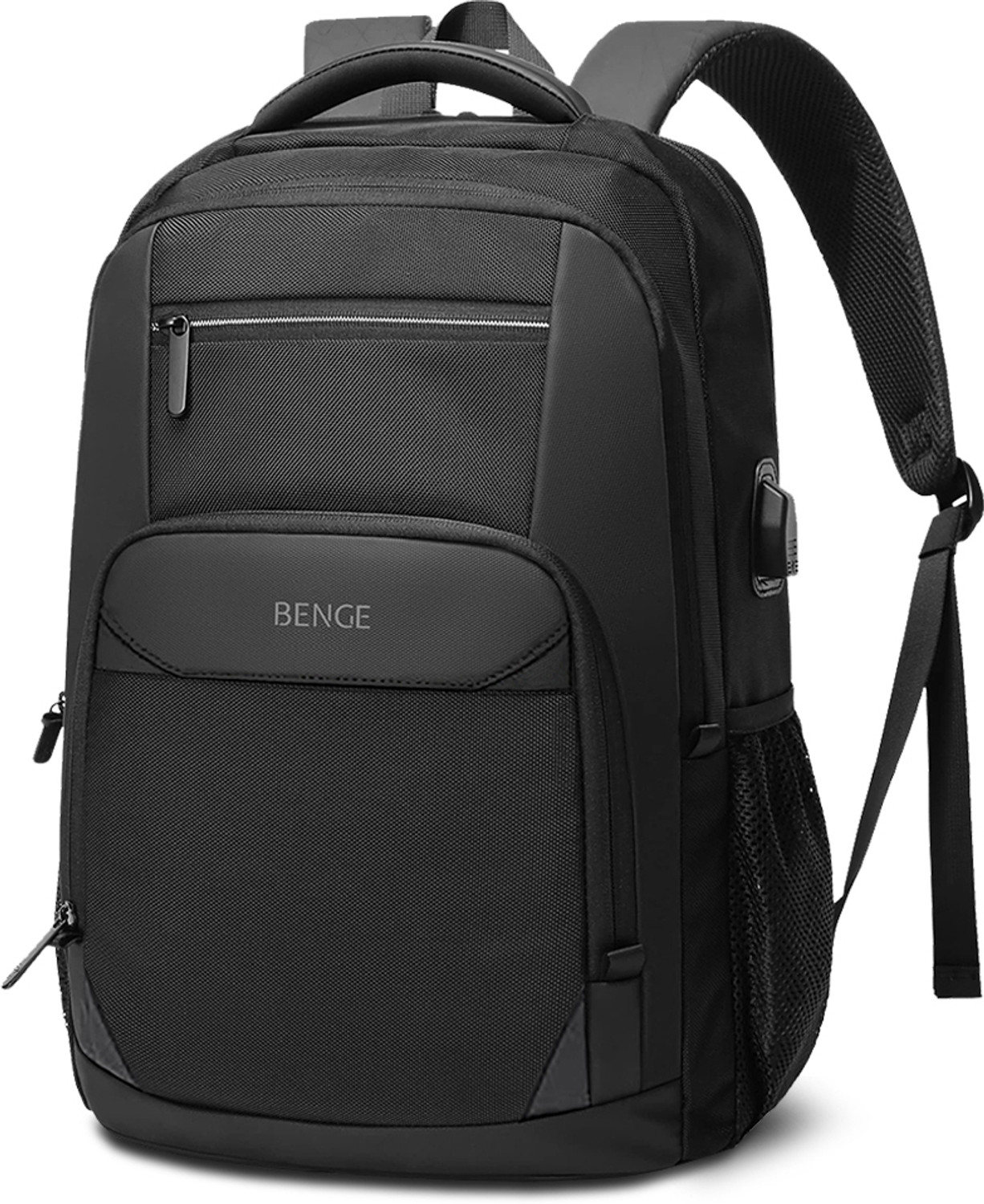 Image of BENGE Unisex 15.6 inch Laptop Backpack With Smart USB Port For Office, (Black) 30L 30 L Laptop Backpack