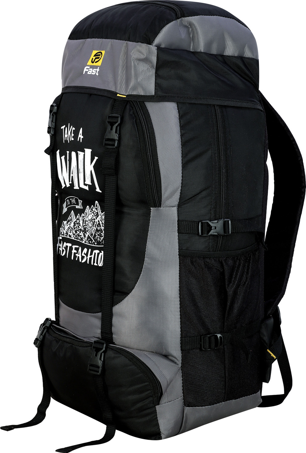 Image of Fast Fashion Large 60 L Laptop Backpack UNISEX Water Proof Mountain RucksackHiking /Trekking Rucksack - 60 L (Grey)