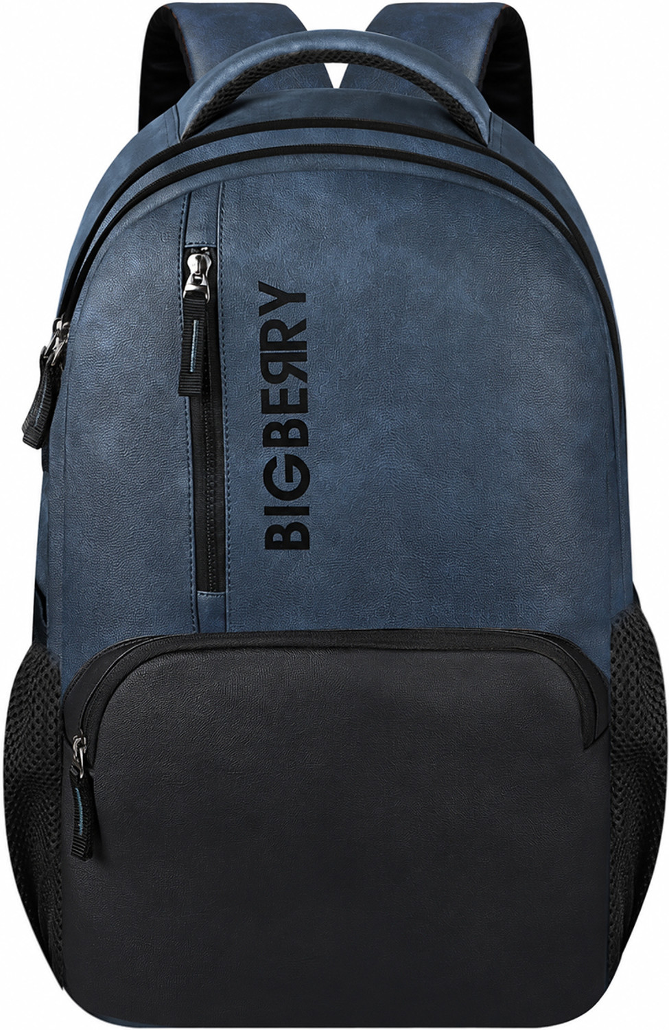 Image of BIGBERRY NEWAGE 28 Ltrs genuine PU Blue Backpack with Multiple Compartments & organiser 28 L Laptop Backpack