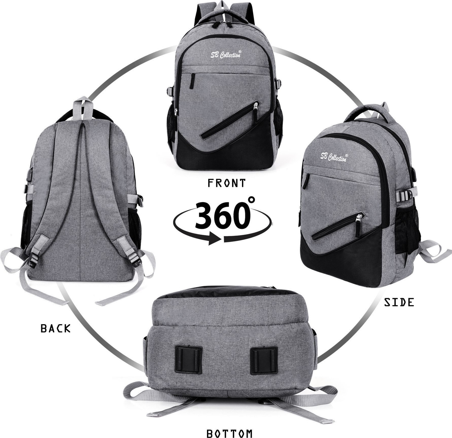 Image of SBCOLLECTION Backpack /School Bag /College Bag Office Casual Bag Waterproof School Bag 35 L Backpack