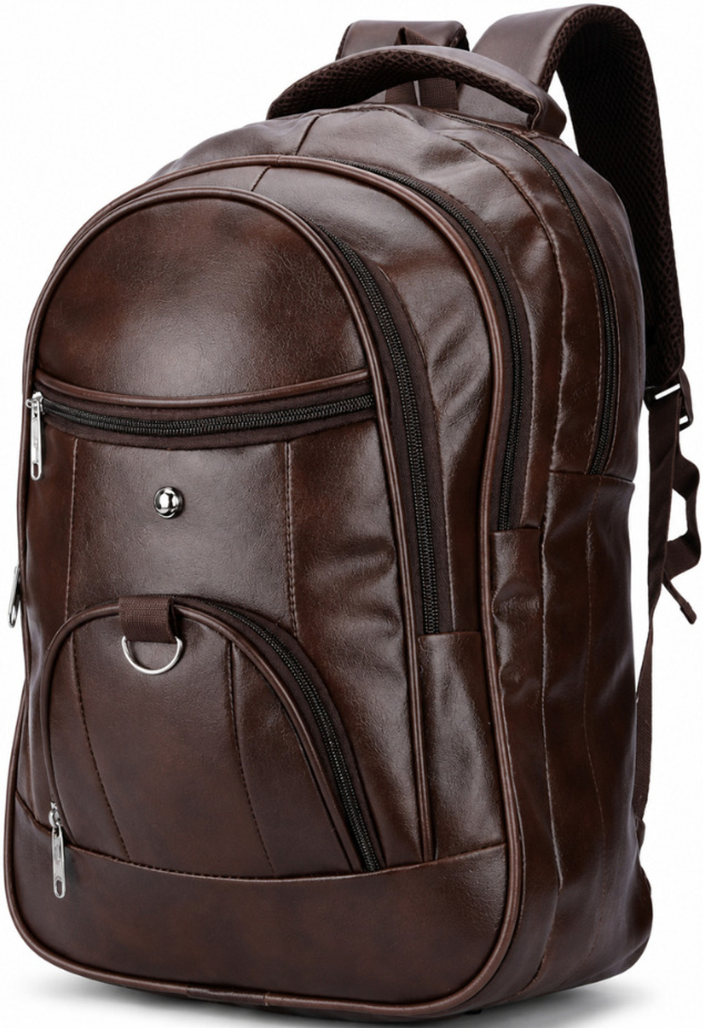 Image of STYLE SALVY Large 40 L Laptop Backpack Classy Vegan Leather Fusion Business Office College Travel Unisex Backpack (Brown)