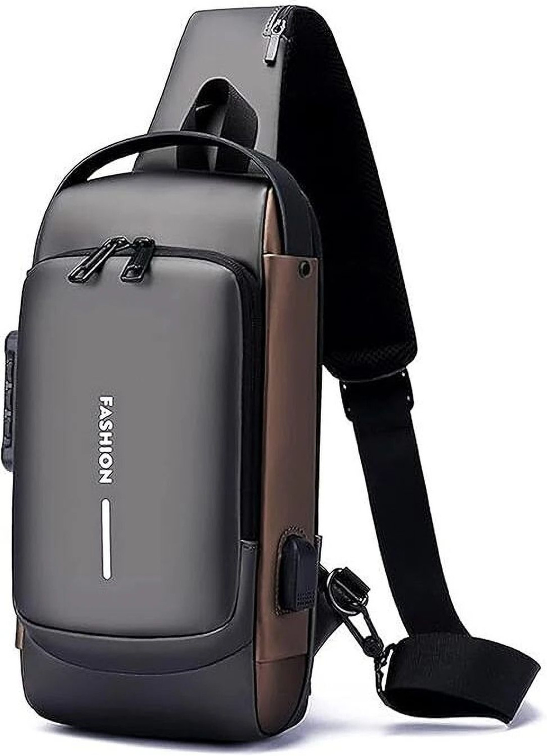 Image of LIFE INDIA High Quality Fashion Water Proof Chest Bag USB Anti-theft Lock Cross Body Bag 27 L Backpack