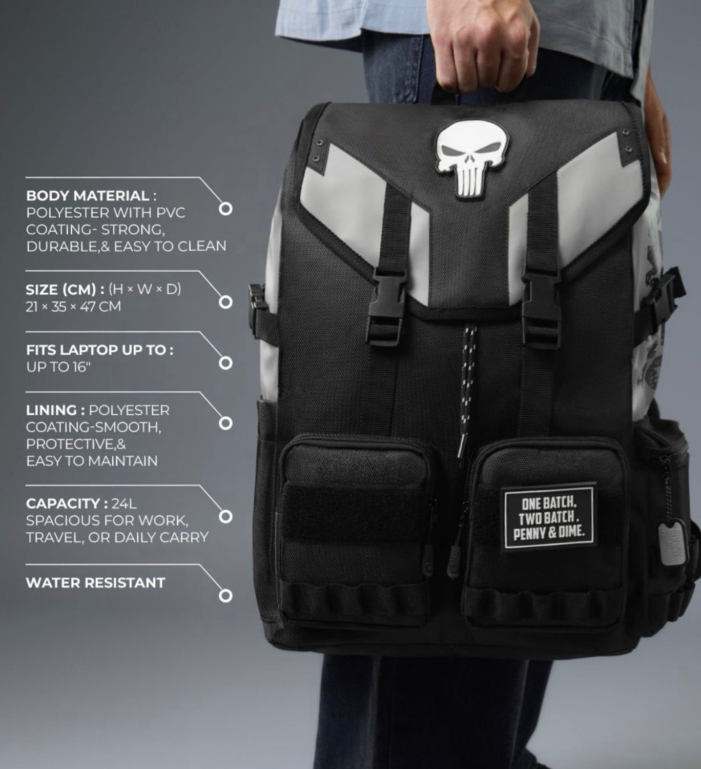 Image of SKOVA LONDON Lappy & Tablet Friendly Solid Stylish Design for School College Laptop & Travel 24 L Backpack