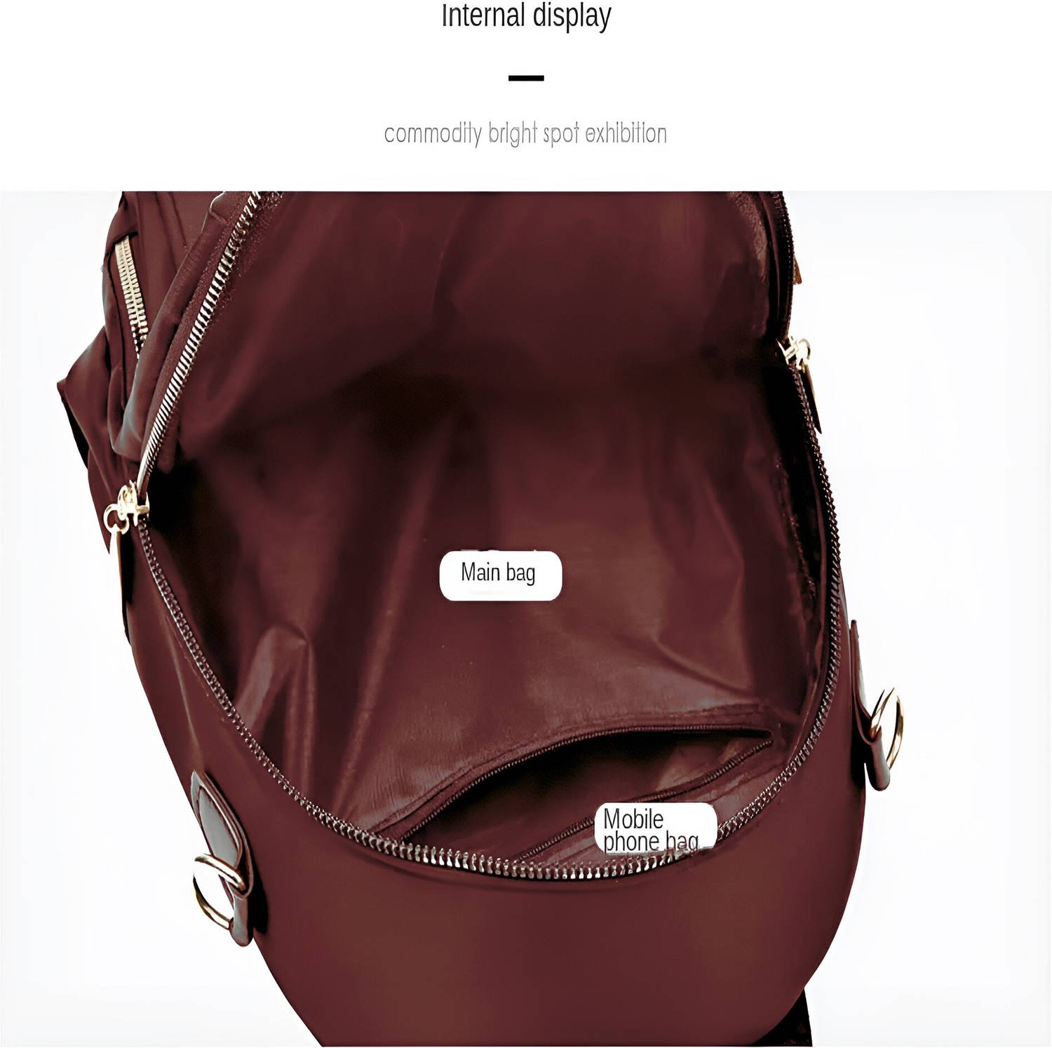 Evara 15L Maroon Backpack for Women & Girls - Image 2