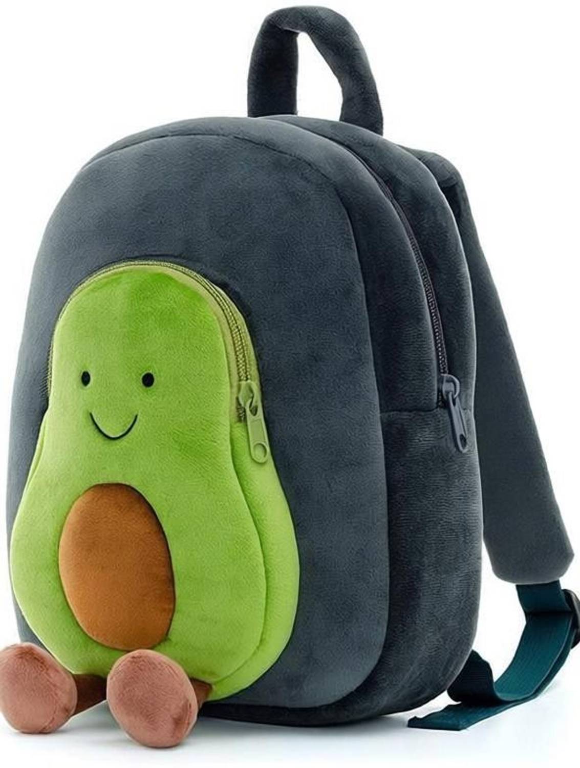BlingNBeats Avocado Backpack Cute Kids Plush Cartoon Travel Bag for Baby Girl/Boy 2-5 Years School Bag