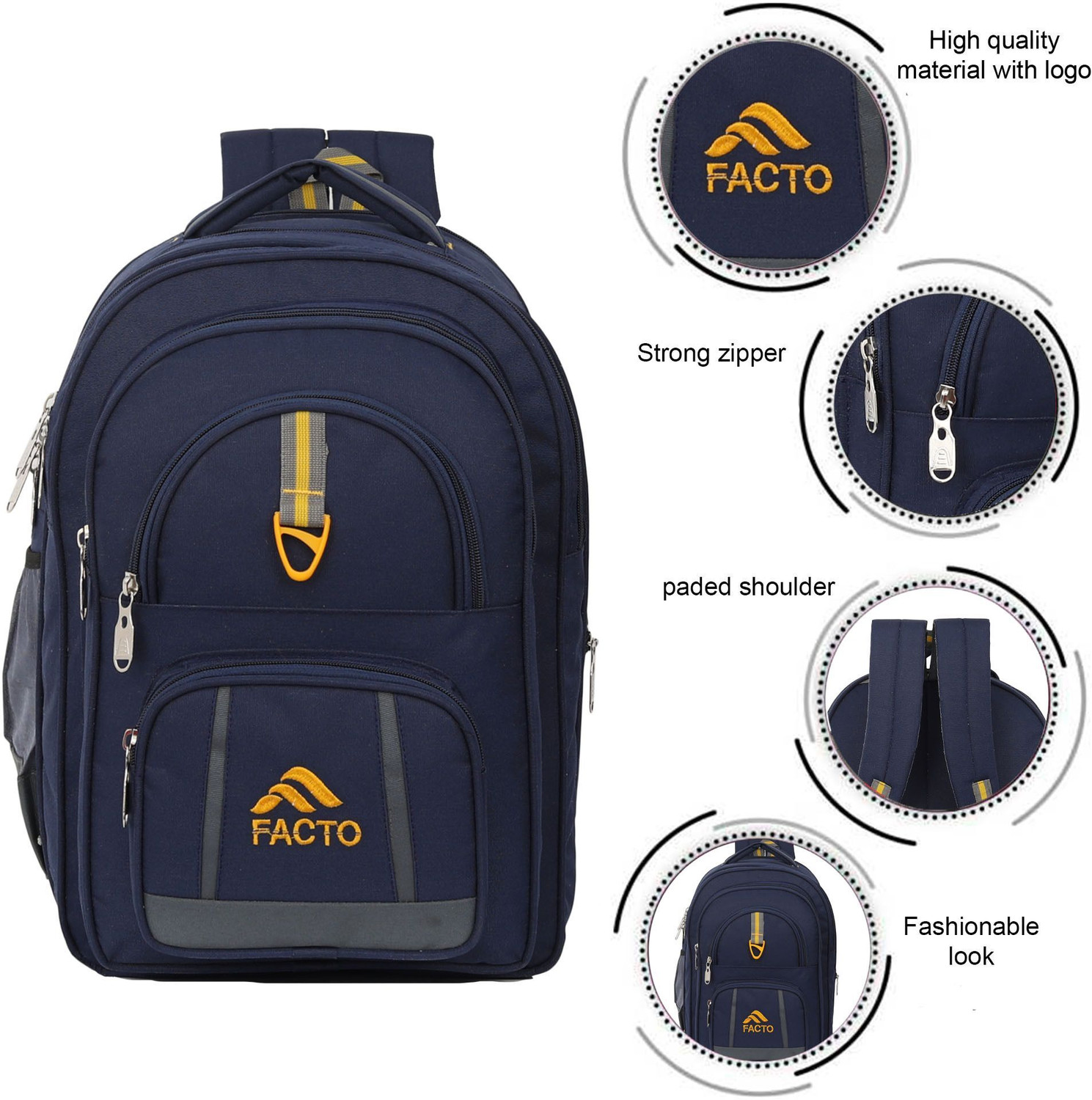 Image of facto 70 L Backpack Stylish Waterproof School bag 6th to 10th Class men & women 70 L Backpack