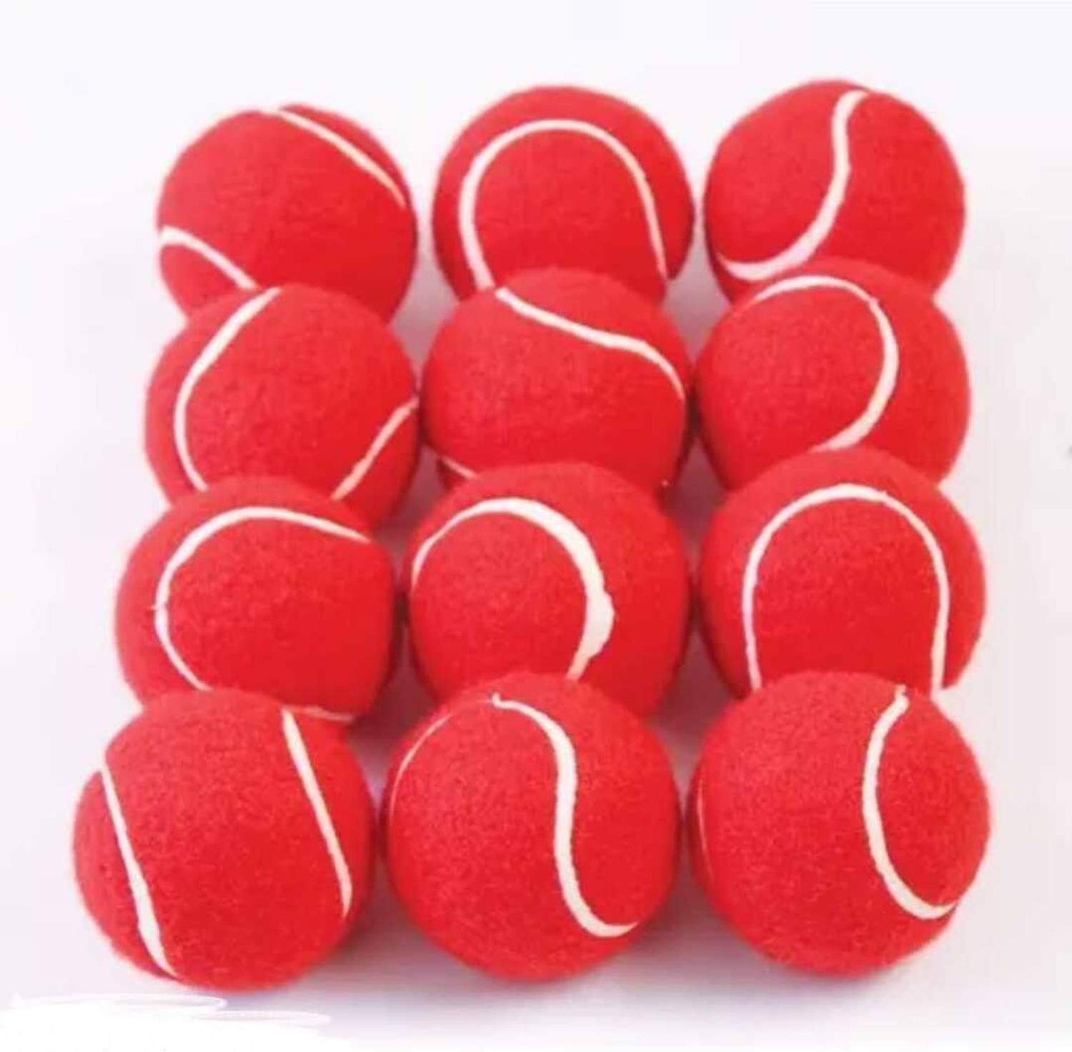 BLACK EAGLE Premium quality Red Cotton Tennis Ball (pack of 12 balls) Tennis Ball