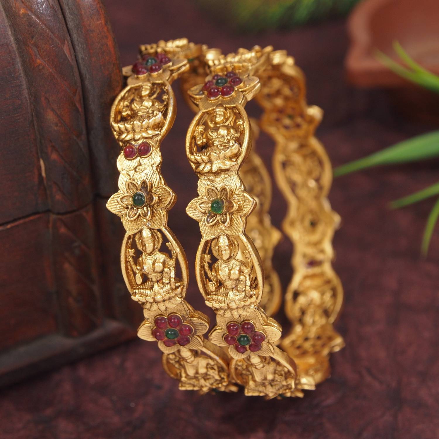 Atulya Alloy Gold-plated Bangle Pack of 2 - Image 2