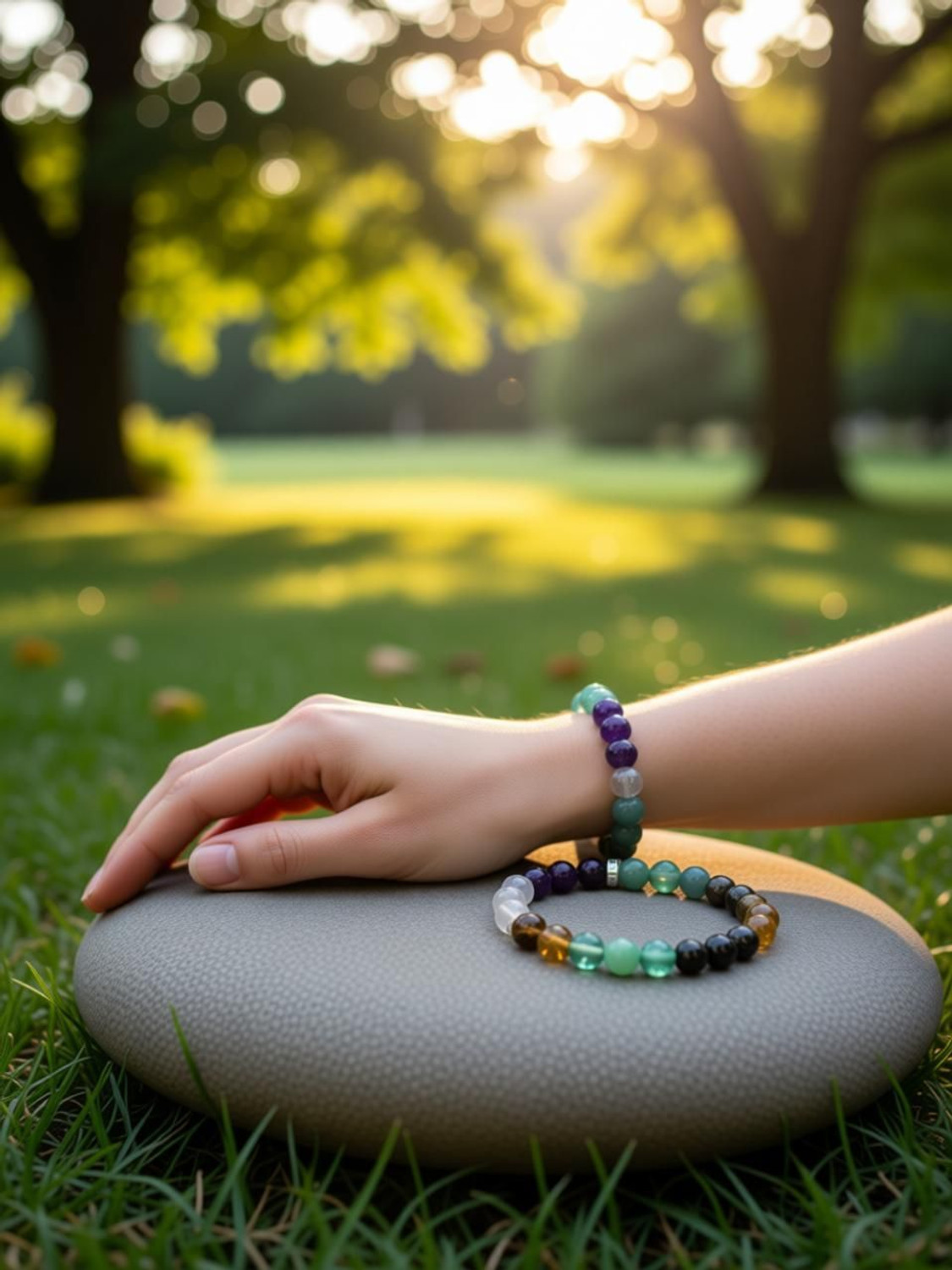 Image of Sukhad Crystal Crystal, Tiger's Eye, Citrine, Quartz Bracelet