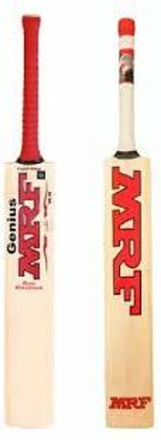 Image of MRF MRF GENIUS BIG HIT POPLAR WILLOW CRICKET BAT Poplar Willow Cricket Bat For 15+ Yrs