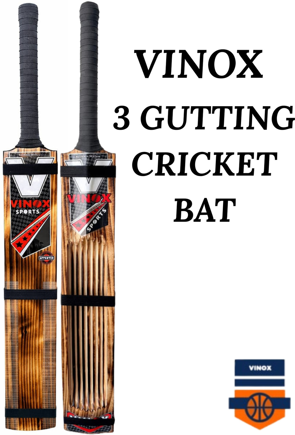 Image of vinox Royal Thunder Power Edition Kashmir Willow Cricket Bat For 12 - 14 Yrs