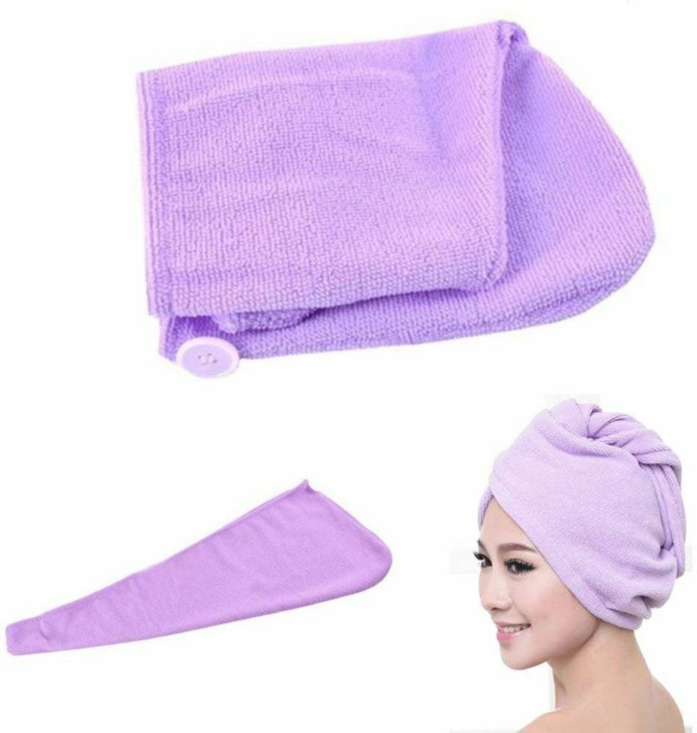 4square 4s Hair Drying Towel Head Wrap Hat Hair Accessory Set