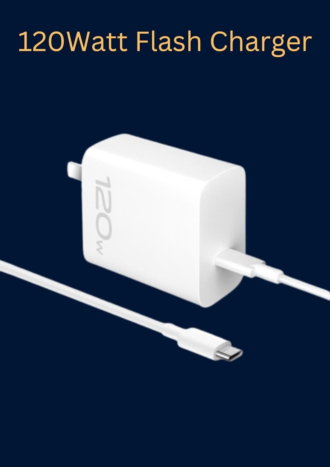 Image of GaN Charger 120 W Quick Charge 6 A Wall Charger for Mobile with Detachable Cable