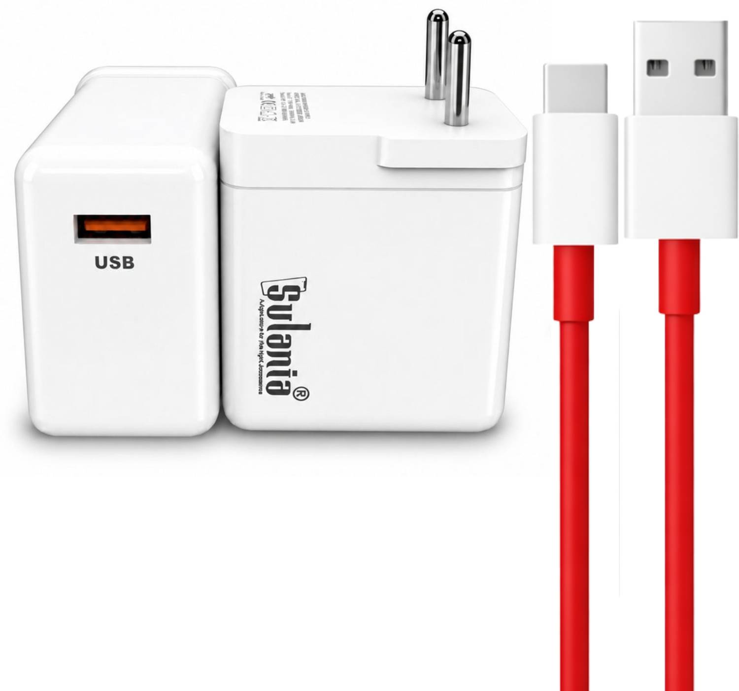 Sulania 100 W VOOC 9 A Wall Charger for Mobile with Detachable Cable
