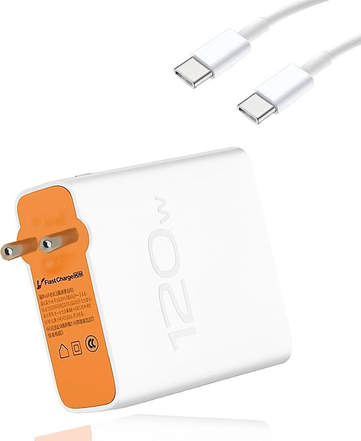 Image of GaN Charger 120 W Quick Charge 6 A Wall Charger for Mobile with Detachable Cable