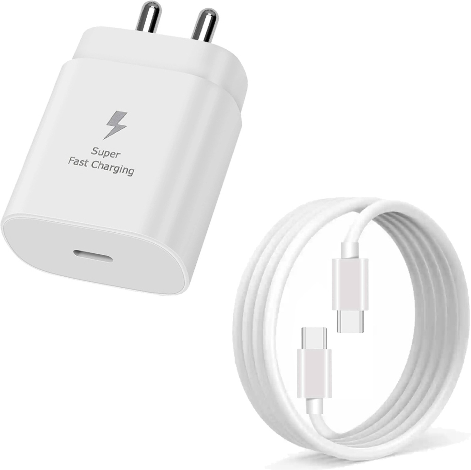 Image of SB 25 W PD 3 A Wall Charger for Mobile with Detachable Cable (White, Cable Included)
