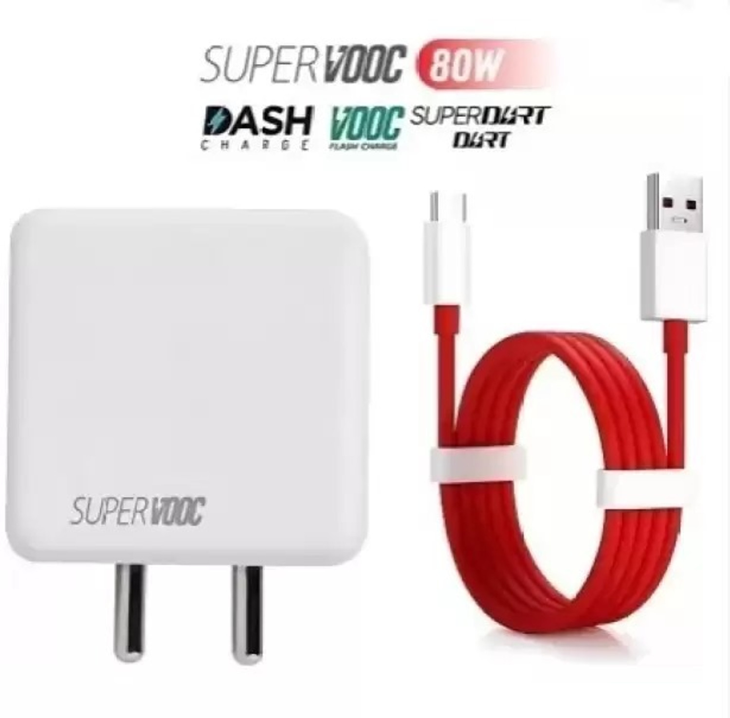 Image of Mad Gorrillah 80W Dash / VOOC / SUPERVOOC / DART / SUPER DART 6 A Mobile Charger with Detachable Cable