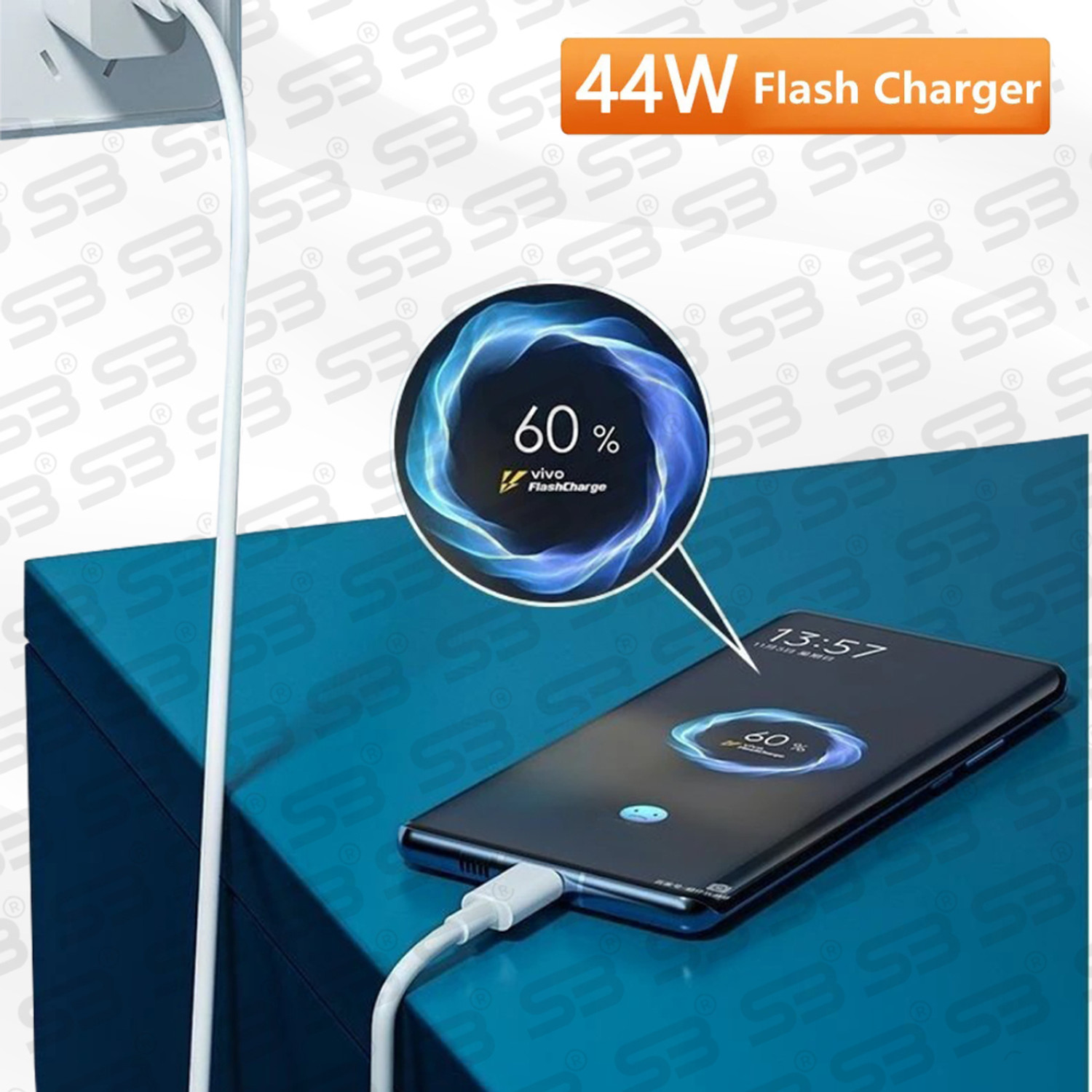 Image of SB 44 W 4 A Wall Charger for Mobile with Detachable Cable