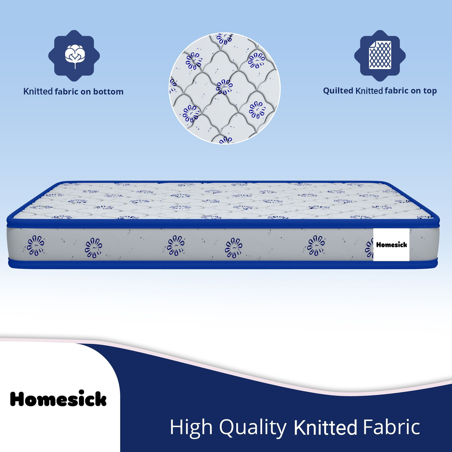 Image of Homesick Bliss Dual Comfort - Soft & Hard 4 inch Single High Density (HD) Foam Mattress