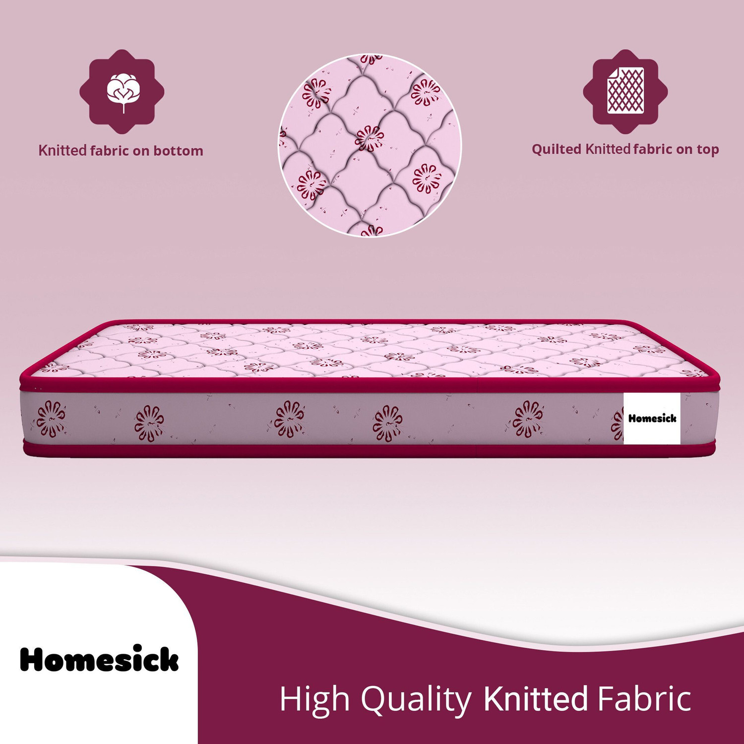 Image of Homesick Bliss Dual Comfort - Soft & Hard 4 inch King High Density (HD) Foam Mattress
