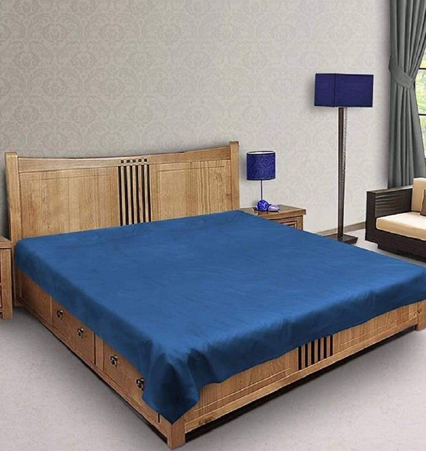 AG Leaf Polyester Double Flat 210 TC Solid 1 Bedsheet