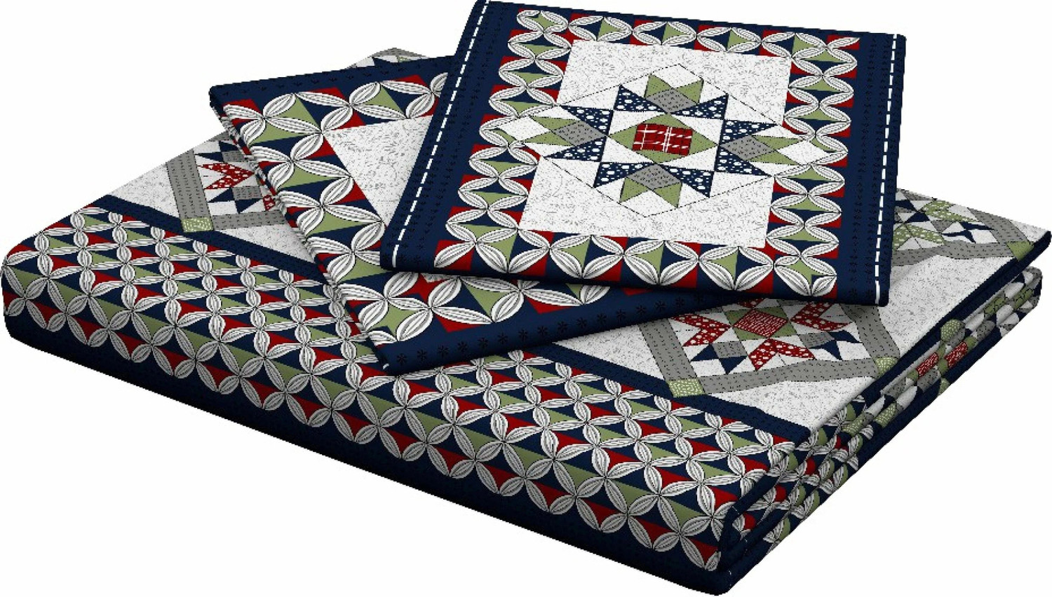 Image of MONAYRA Cotton Double Flat 144 TC Jaipuri Prints 1 Bedsheet with 2 Pillow Covers