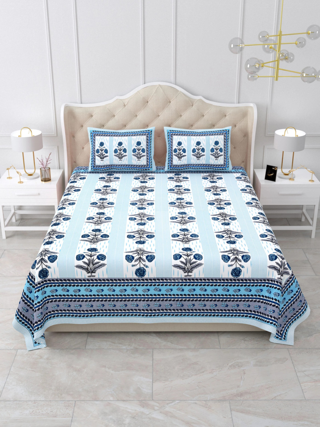 Image of ALAFICER Cotton Double Bedsheet