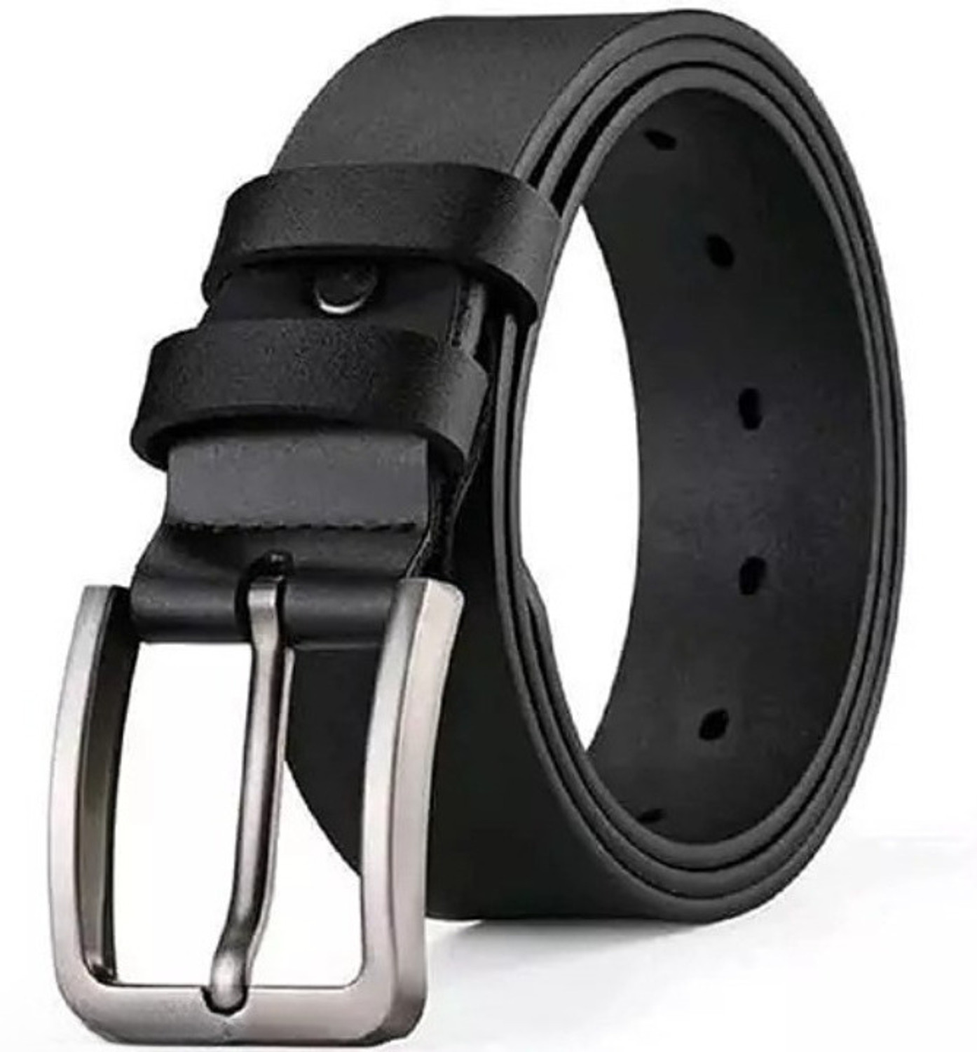Image of MAINBAZAR Men Casual, Evening, Formal, Party Black, Brown Texas Leatherite Belt
