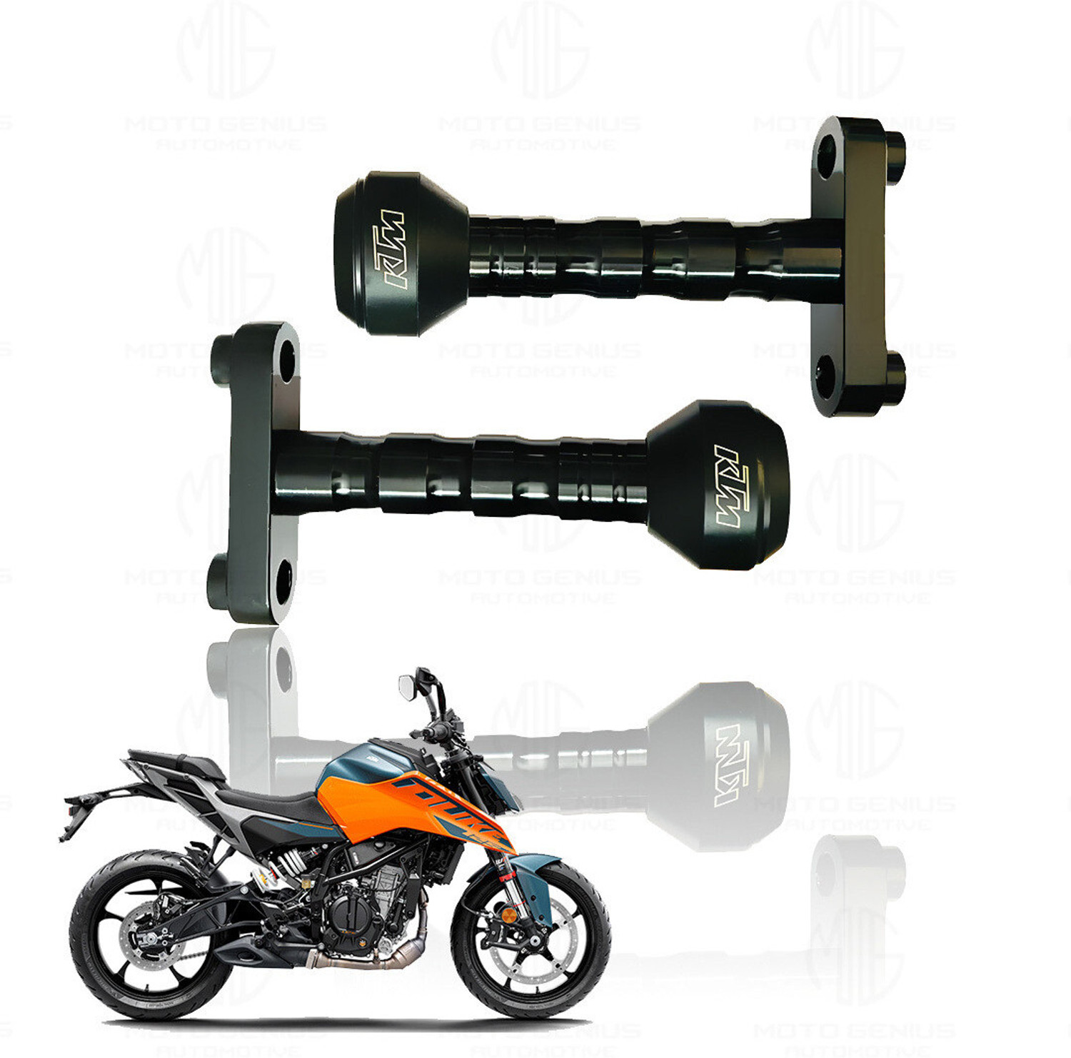 Image of Moto Genius Frame Slider Crash Protection Guard for KTM Duke Fits in Duke All Models (Black) Bike Crash Guard