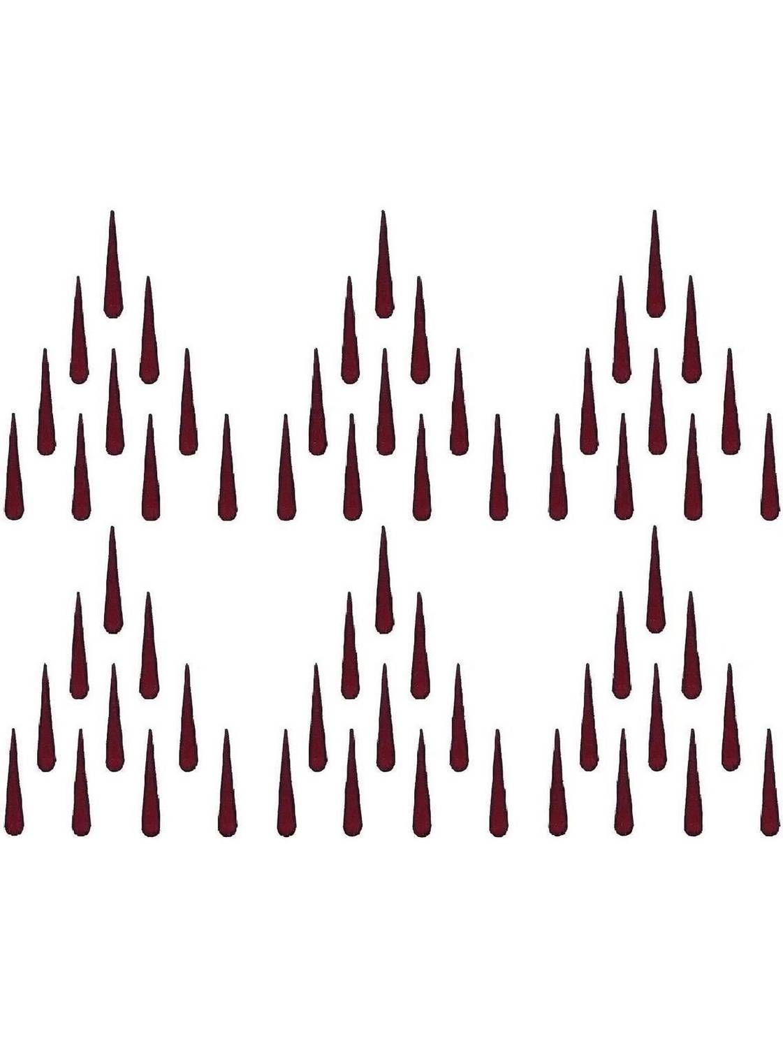 Bawree Premium Dark Maroon Velvet Tear Drop Tilak Shape Traditional Kumkum Bindi Forehead Maroon Bindis