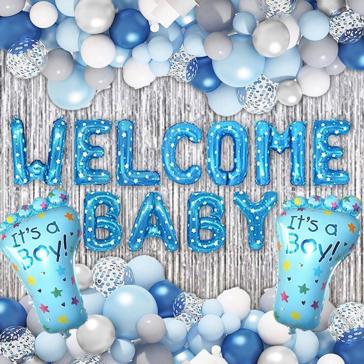 AERLOONZILLA New Born Baby Welcome Decorations for Boys