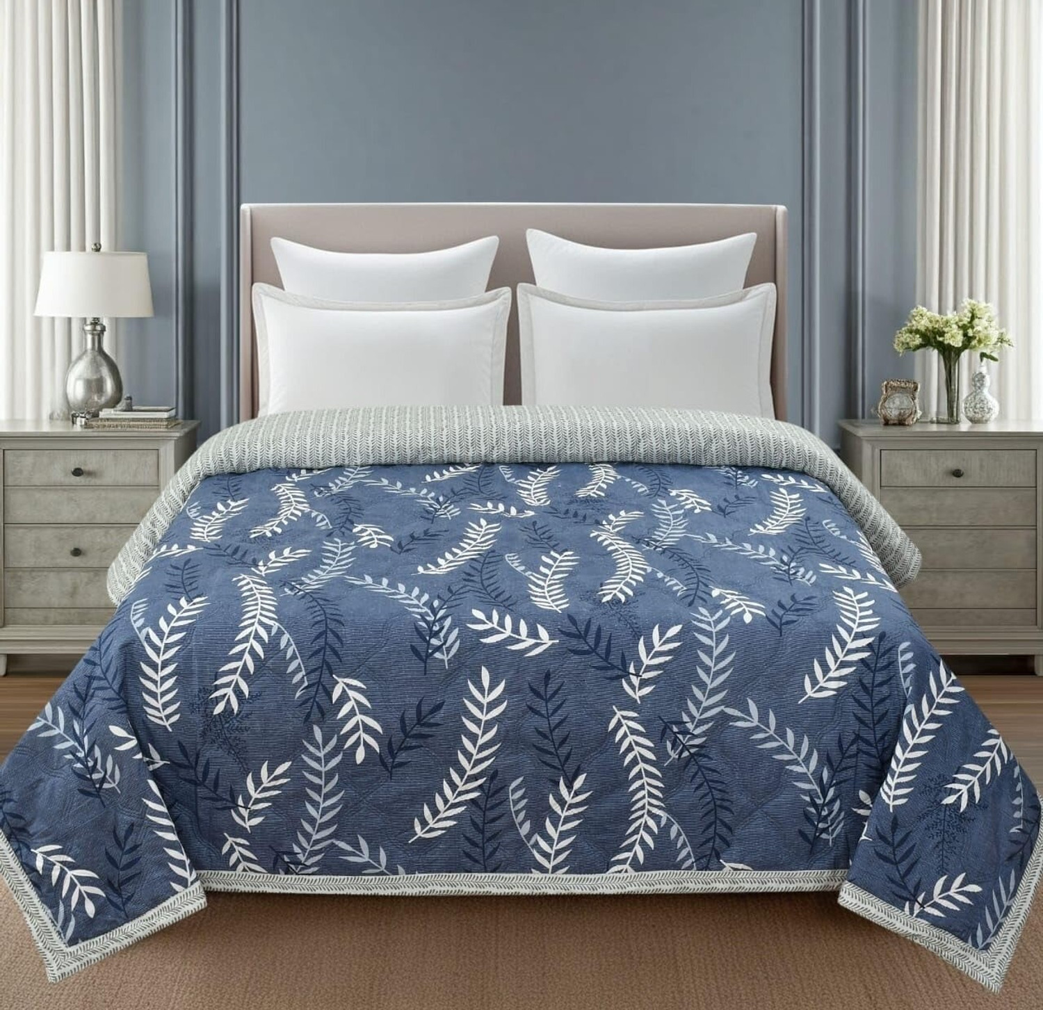 Image of Home Solution Printed Double Comforter for AC Room