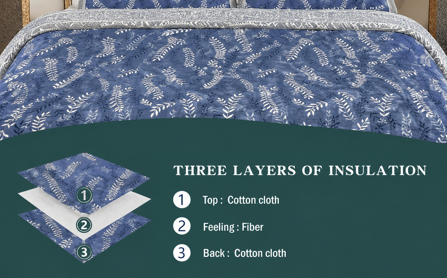 Image of Home Solution Printed Double Comforter for AC Room