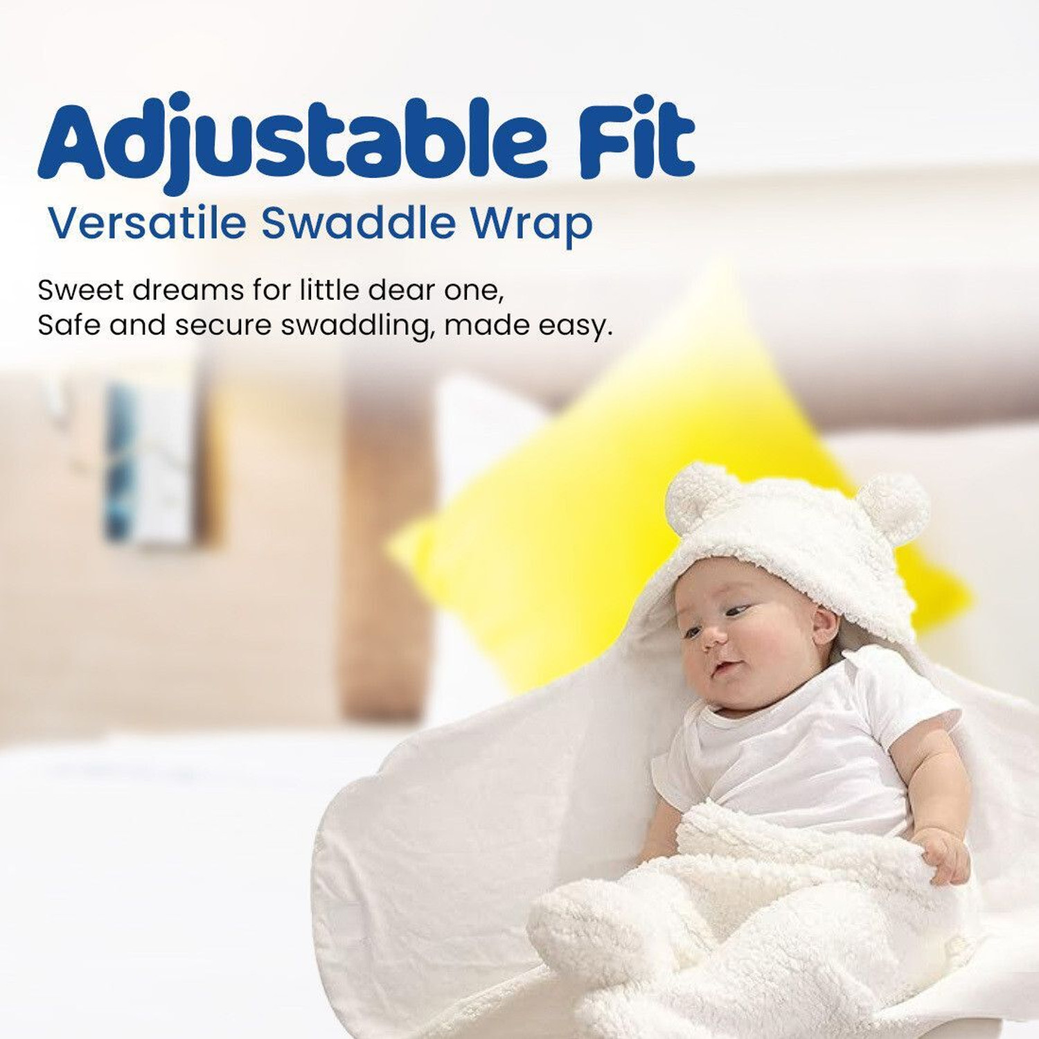 Image of BUMTUM Solid Crib Hooded Baby Blanket for AC Room