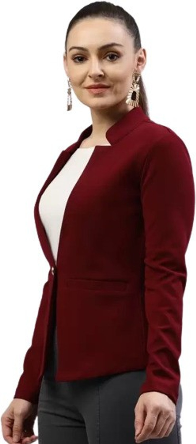 Image of LIME N LEMON Solid Single Breasted Casual Girls Blazer