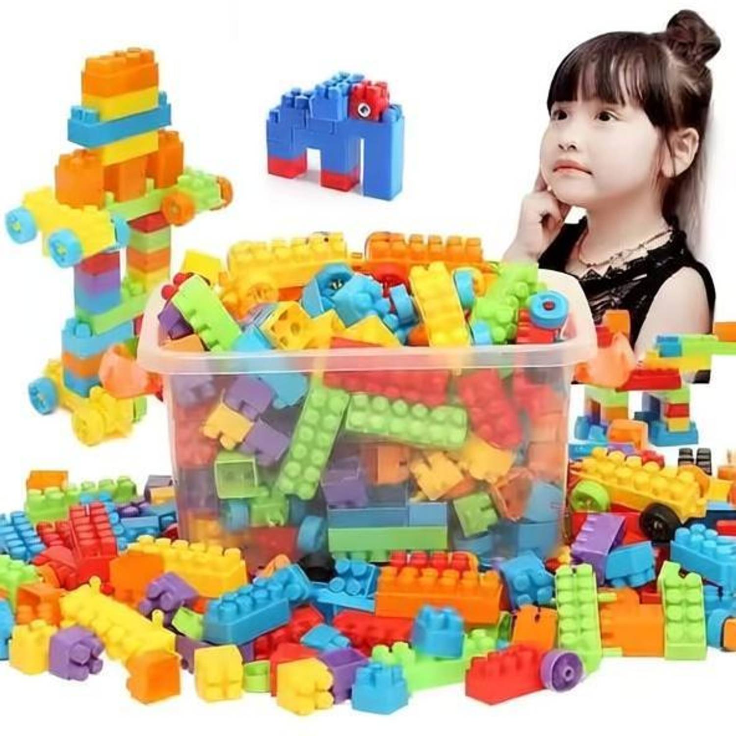 ARIZON Top DevelopBuild: DIY Plastic Building Blocks Toys for Kids,100+ Pieces, Ages 3+