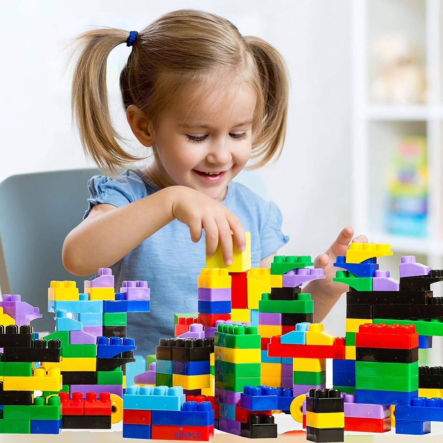 ARIZON 100% Best Quality GIFT (84 Pieces +16 Tyres) 100 Pcs Building Blocks