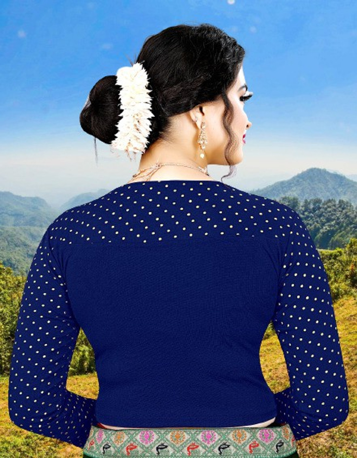 Image of Anaisha Women Round Neck 3 /4 Sleeve Blouse