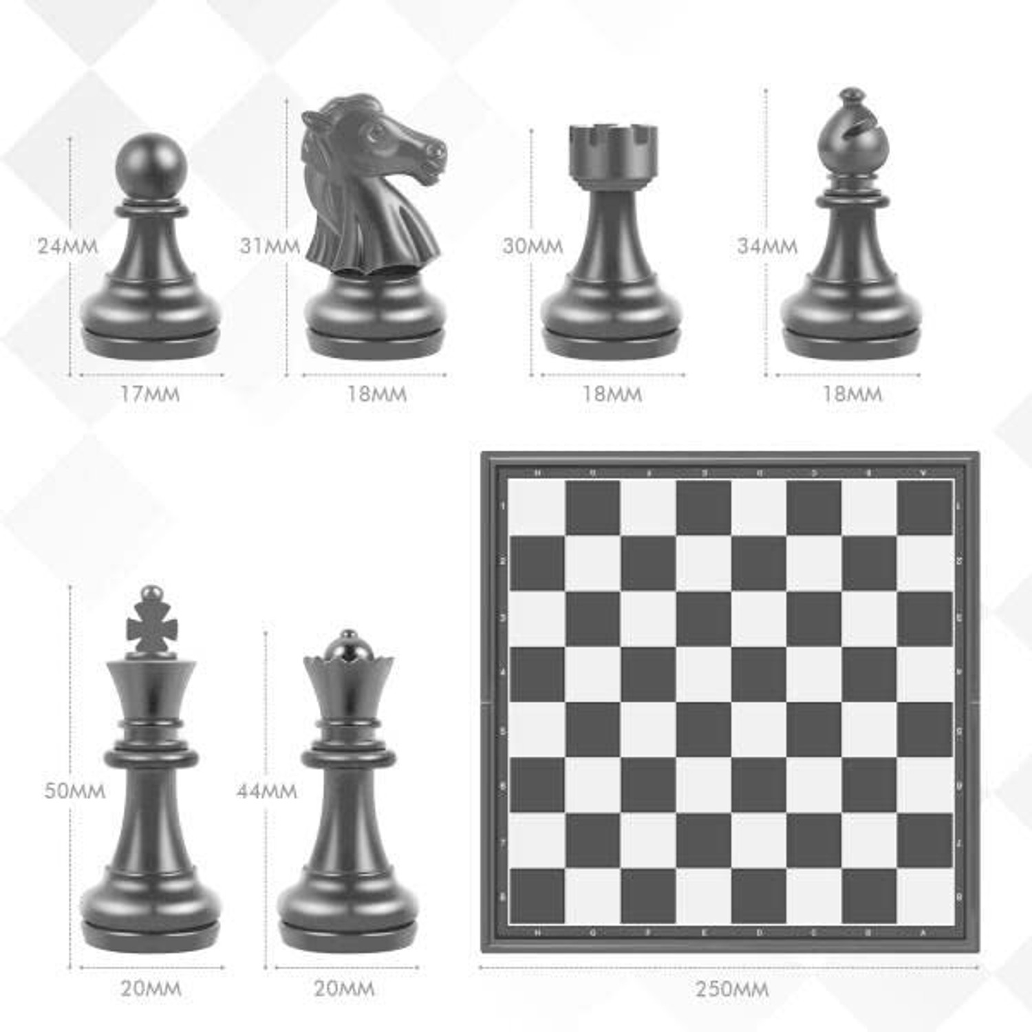 Image of Bestie toys Magnetic Travel Chess Set with Folding Chess Board 10*10*0.78 inch Toys for All Gen Educational Board Games Board Game