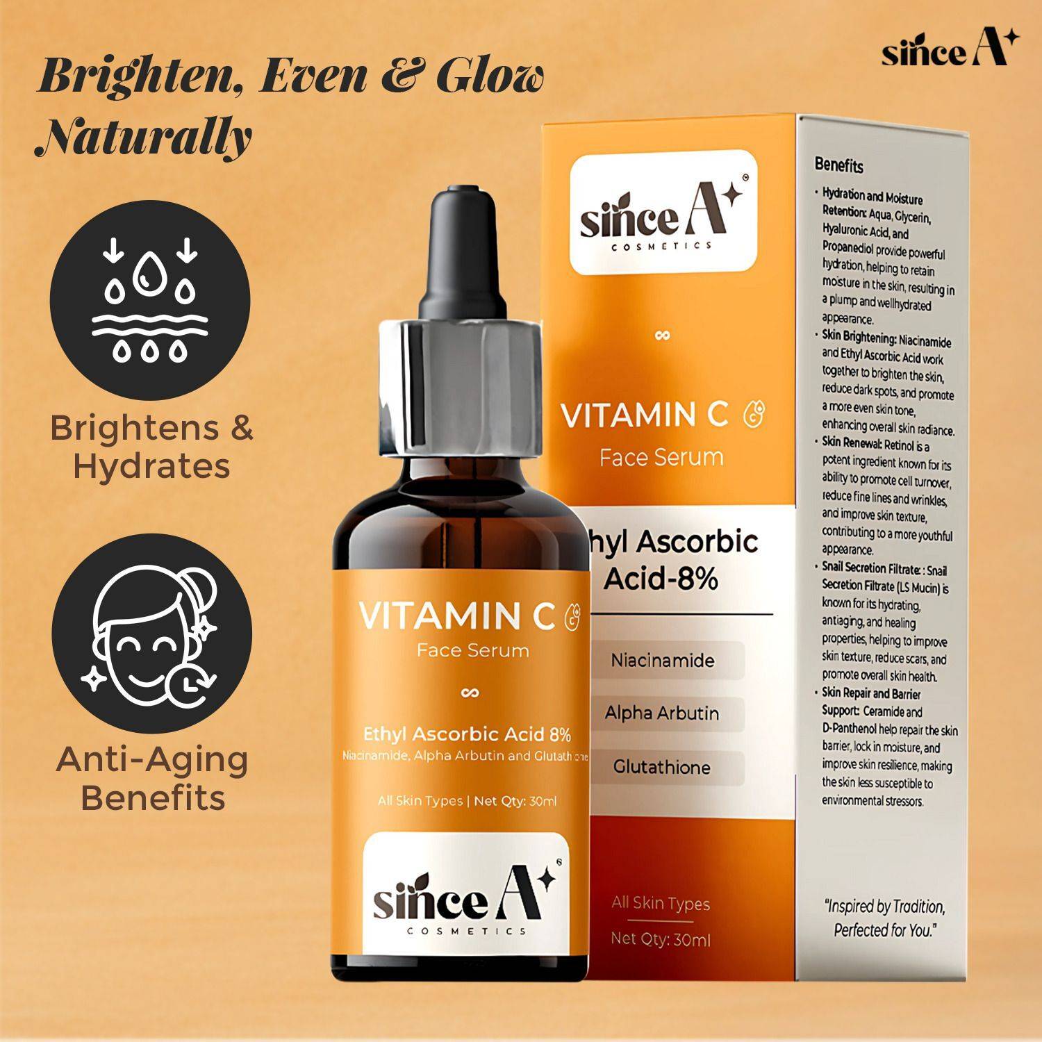 SINCE A+ Vitamin C Glutathione Serum with Niacinamide, for Dark  Spots,Wrinkles, Improves Skin Tone Price in India - Buy SINCE A+ Vitamin C  Glutathione Serum with Niacinamide, for Dark Spots,Wrinkles, Improves Skin