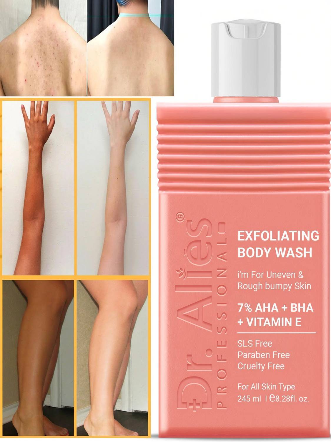 Dr. Alies Professional 7% AHA BHA Exfoliating Body Wash - Image 1