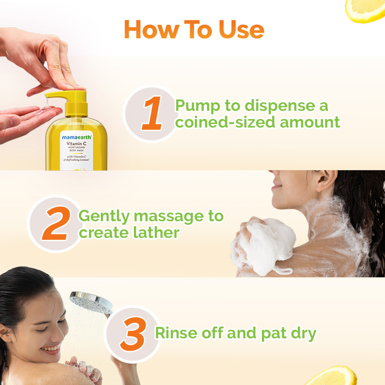 Image of Mamaearth Vitamin C Moisturizing Body Wash with Vitamin C & Refreshing Lemon Scent