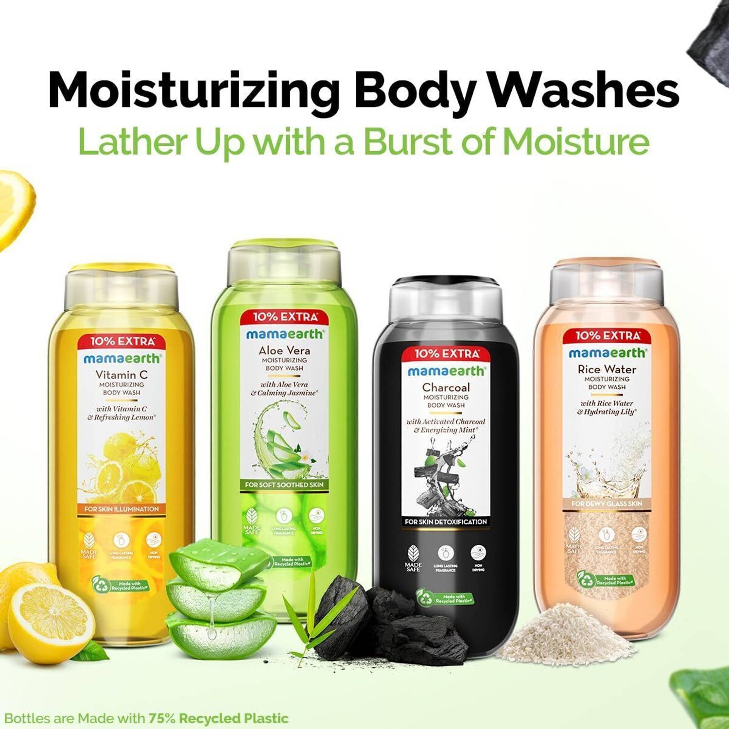 Mamaearth Rice Water Moisturizing Body Wash 100ml - Image 5