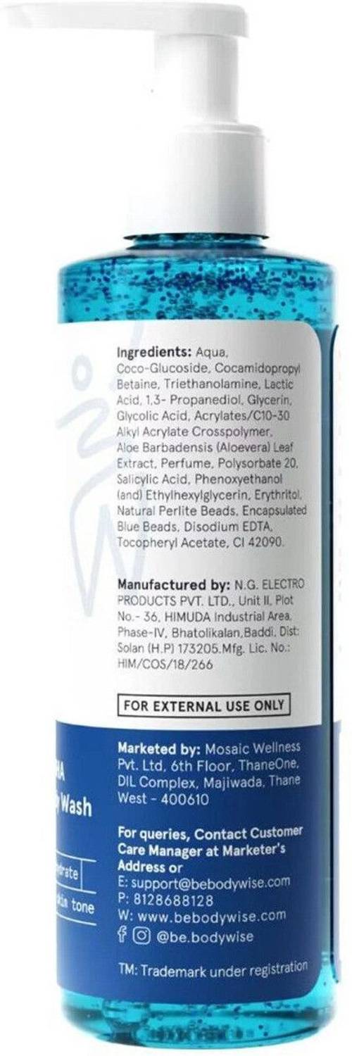 Be Bodywise 5% AHA 1% Salicylic Acid Detan Body Wash 250 ml - Image 5