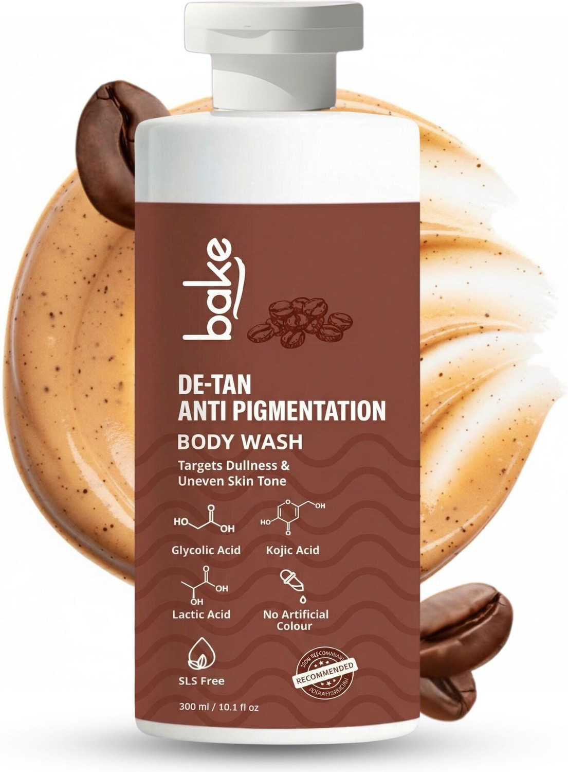 BAKE De-Tan Anti Pigmentation Coffee Body Wash for Pigmentation & Tan Removal